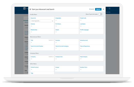 LinkedIn Sales Navigator advanced filters